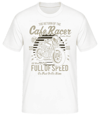 Cafe Racer - Men's Basic T-Shirt - White - Front