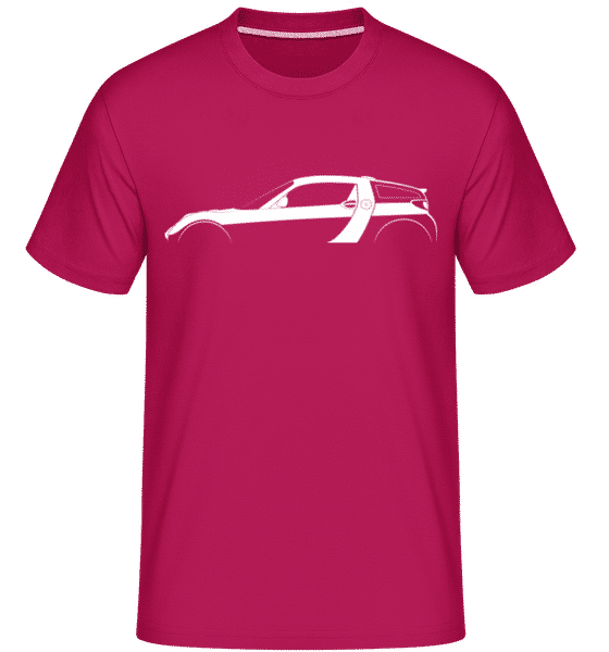 Preview: 'Smart Roadster Coupe' Silhouette - Shirtinator Men's T-Shirt - Magenta - Front