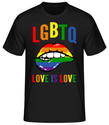 LGBTQ Love Is Love - T-shirt standard Homme - Noir - Devant