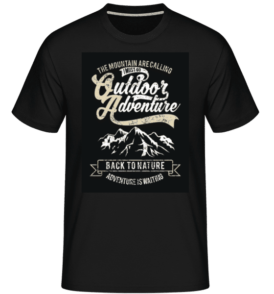 Aperçu: Outdoor Adventure -  T-Shirt Shirtinator homme - Noir - Devant