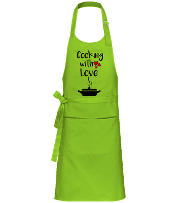 Cooking With Love - Professional Apron - Lime - Front
