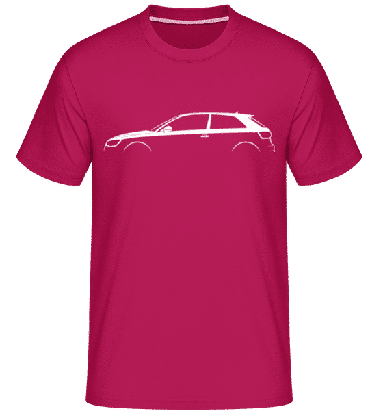 Preview: 'Audi A3 (8V)' Silhouette - Shirtinator Men's T-Shirt - Magenta - Front