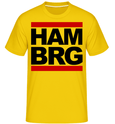 Hamburg Germany -  T-Shirt Shirtinator homme - Jaune doré - Devant