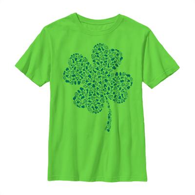 Disney Classics - Mickey Mouse - Skupina Shamrock Fill - Kids T-Shirt - Lime - Front
