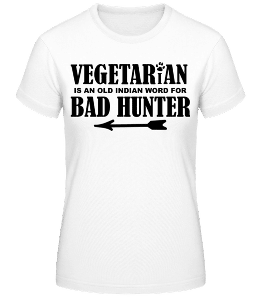 Preview: Vegetarian Bad Hunter - Women's B&C T-Shirt - White - Front