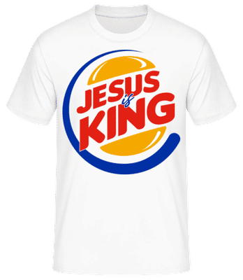 Jesus Is King - Men's Basic T-Shirt - White - Front