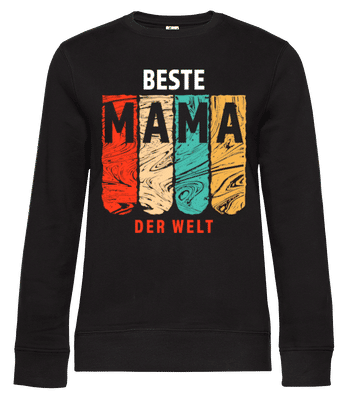 Beste Mama der Welt Retro - Frauen Standard Pullover - Schwarz - Vorne