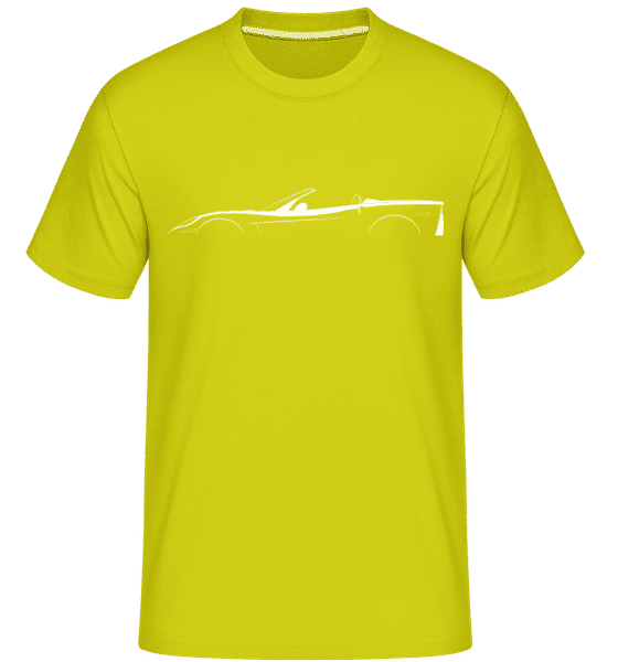 Preview: 'Corvette C6 Convertible' Silhouette - Shirtinator Men's T-Shirt - Lime - Front