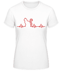 Heartbeat Cat · Camiseta básica de mujer