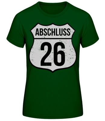 Route 66 Abschluss 2026 - Frauen Basic T-Shirt - Flaschengrün - Vorne