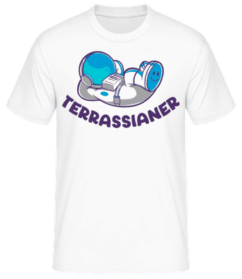 Terrassianer - Männer Basic T-Shirt - Weiß - Vorne