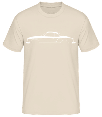 'Volkswagen Karmann-Ghia' Silhouette - T-shirt standard Homme - Crème - Devant