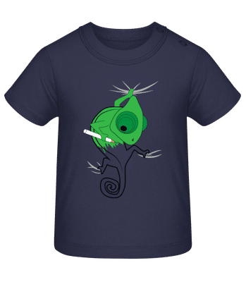 Chameleon Kids Comic - Baby T-Shirt - Navy - Front