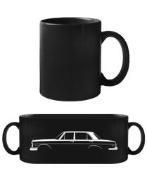 'Mercedes 300 SEL 6.3 W109' Silhouette · Taza negra