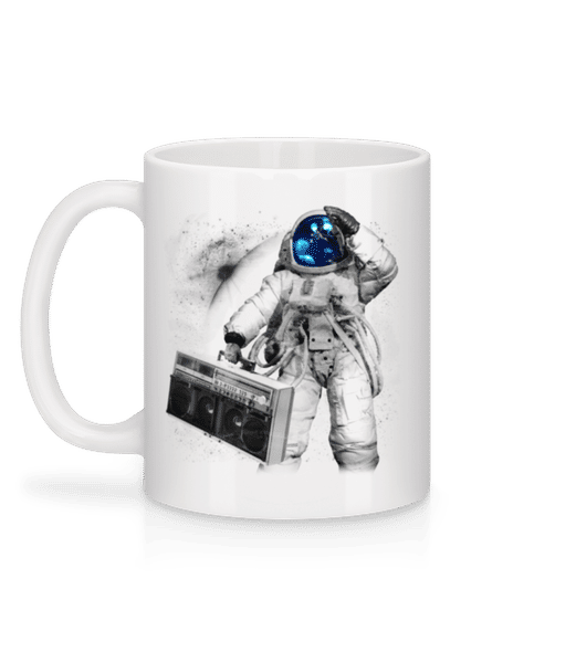 Astronaute De Ghettoblaster - Mug en céramique blanc - Blanc - Derrière