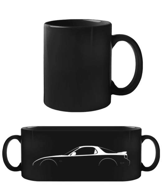 Preview: 'Mazda RX-7 FD' Silhouette - Black Mug - Black - Front