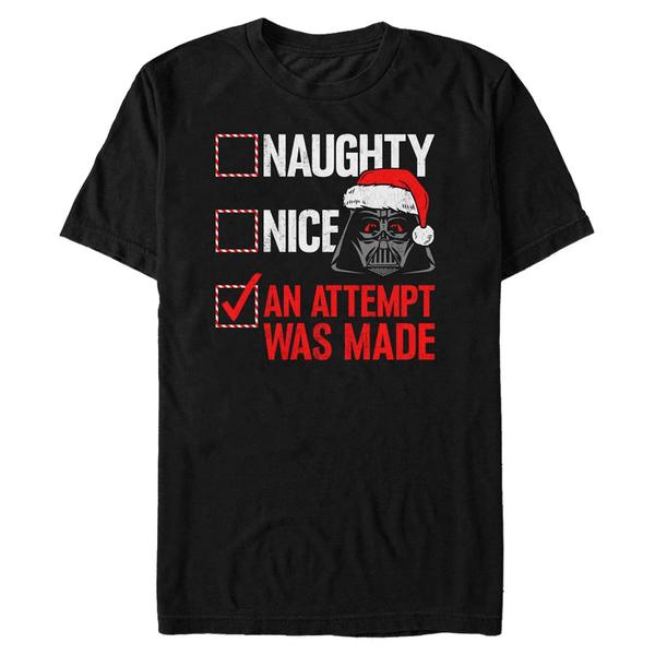 Aperçu: Star Wars - Darth Vader Attempt Was Made - Christmas - Homme T-shirt - Noir - Devant
