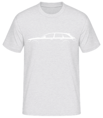 'Audi RS 4 Avant (B8)' Silhouette - Pánské basic tričko - Melírově šedá - Napřed