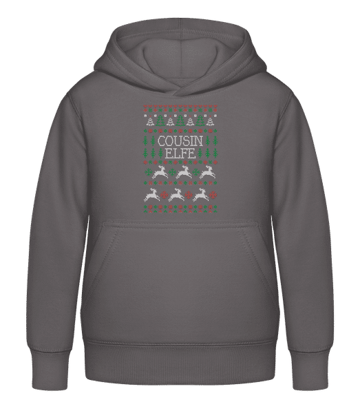 Aperçu: Cousin Elfe - Sweat à capuche Enfant - Anthracite - Devant