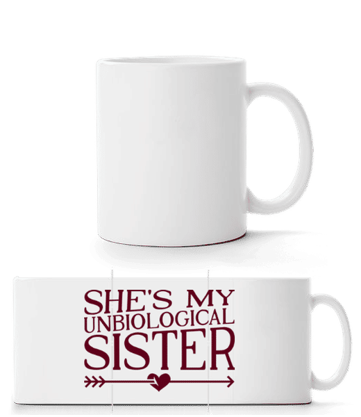 Aperçu: Unbiological Sister - Mug panorama - Blanc - Devant