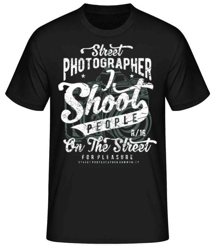 Preview: Street Photographer - Men's Basic T-Shirt - Black - Front