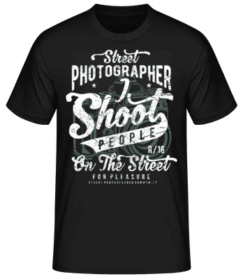 Street Photographer - Pánske basic tričko - Čierna - Predné