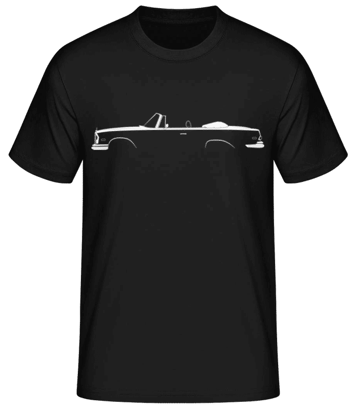 Preview: 'Mercedes-Benz 280SE Cabrio' Silhouette - Men's Basic T-Shirt - Black - Front