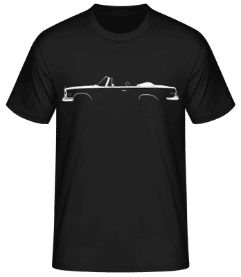 'Mercedes-Benz 280SE Cabrio' Silhouette - Men's Basic T-Shirt - Black - Front