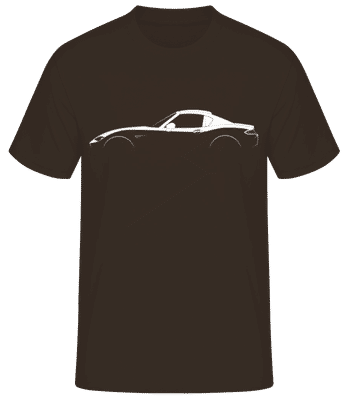 'Mazda MX-5 Miata RF ND' Silhouette - T-shirt standard Homme - Marron - Devant