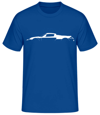 'Porsche Carrera GT' Silhouette - Pánske basic tričko - Kráľovská modrá - Predné