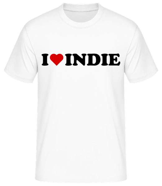 I Love Indie - T-shirt standard Homme - Blanc - Devant