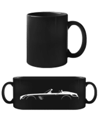 'Mercedes-Benz SLS AMG GT' Silhouette - Čierny hrnček - Čierna - Predné