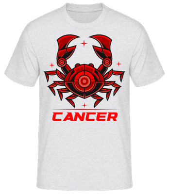 Mecha Robotic Zodiac Sign Cancer - Pánské basic tričko - Melírově šedá - Napřed