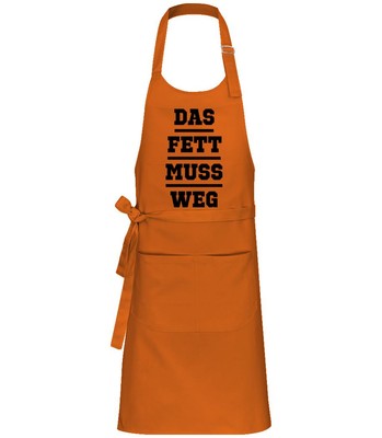 Das Fett Muss Weg - Profi Kochschürze - Kürbis - Vorne