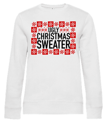 Ugly Christmas Sweater - Frauen Standard Pullover - Weiß - Vorne