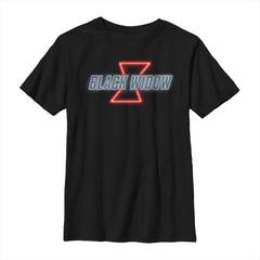 Marvel - Logo Black Widow Neon V2 - Kinder T-Shirt