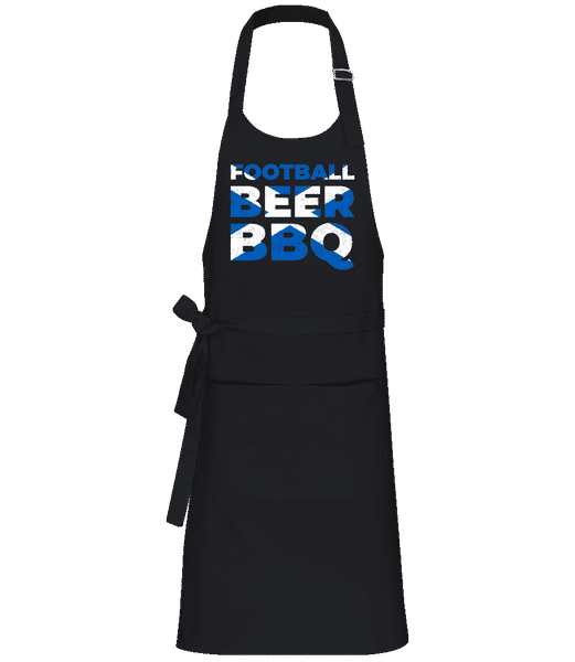 Aperçu: Football Beer BBQ - Tablier professionnel - Noir - Devant