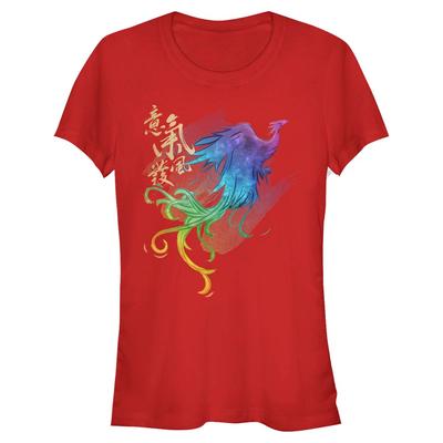 Disney - Mulan - Phoenix Watercolor - Frauen T-Shirt - Rot - Vorne