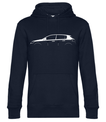 'Peugeot 308 GTi' Silhouette - Männer Standard Hoodie - Marine - Vorne