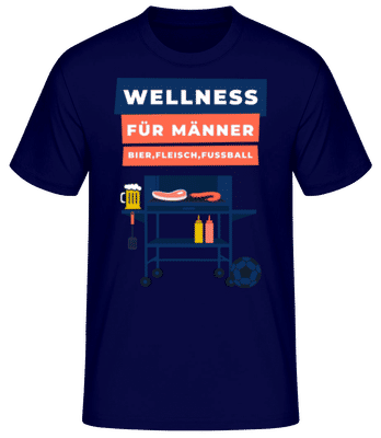 Wellness Für Männer - Männer Basic T-Shirt - Marine - Vorne