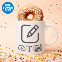 Große Tasse - Weiß