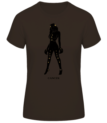 Female Zodiac Sign Cancer - Frauen Basic T-Shirt - Braun - Vorne