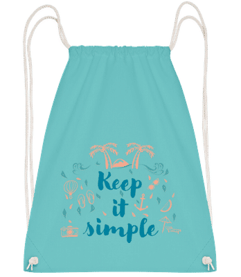 Keep It Simple - Batoh so šnúrkami - Svetlo modrá - Predné