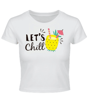 Let´s Chill - Crop T-Shirt - White - Front