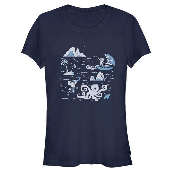 Aperçu: Disney - Vaiana : La Légende du bout du monde - Moana Voyage Collage - Femme T-shirt - Bleu marine - Devant Aperçu: Disney - Vaiana : La Légende du bout du monde - Moana Voyage Collage - Femme T-shirt - Bleu marine - Devant