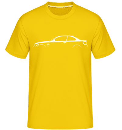 'BMW 1M Coupe E82' Silhouette -  Shirtinator Men's T-Shirt - Golden yellow - Front