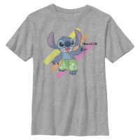 Disney - Lilo & Stitch - Stitch Shaka - Kids T-Shirt - Heather grey - Front