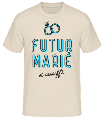Futur Marié Et Assoiffé - T-shirt standard Homme - Crème - Devant