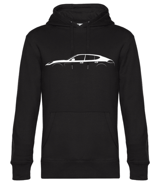 Aperçu: 'Porsche Panamera 970' Silhouette - Sweat à capuche premium Unisexe - Noir - Devant
