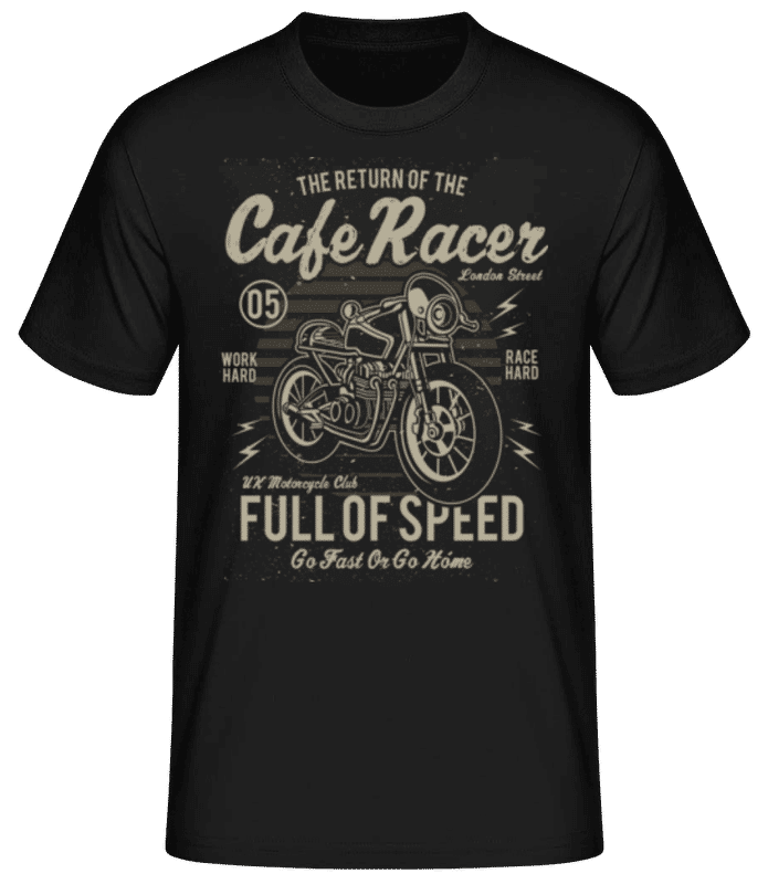 Aperçu: Cafe Racer - T-shirt standard Homme - Noir - Devant